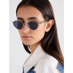 Jean Paul Gaultier Sourcil Sunglasses Silver Metal